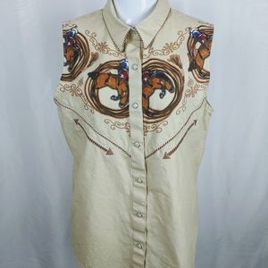 Panhandle Slim Sleeveless Western shirt